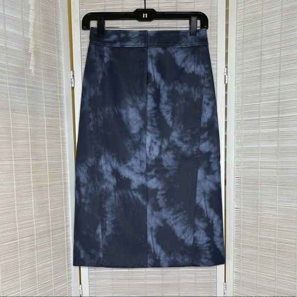 Tibi Rubberized Tie Dye Skirt